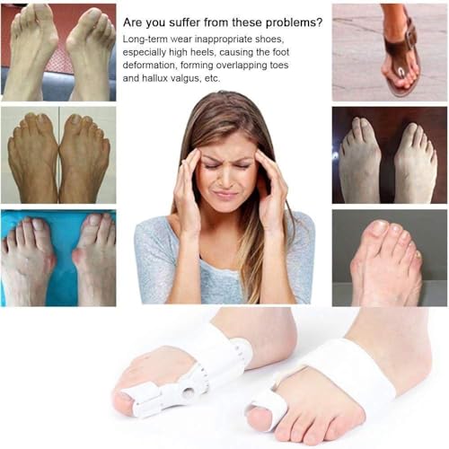 Image of Plastic Bunion Splint Pad,Toe Straightener Bunion Corrector Splint With Toe Fracture Support&Foot Support For Pain Relief Toe Separator Orthotics Thumb Corrector For Care For Women & Men
