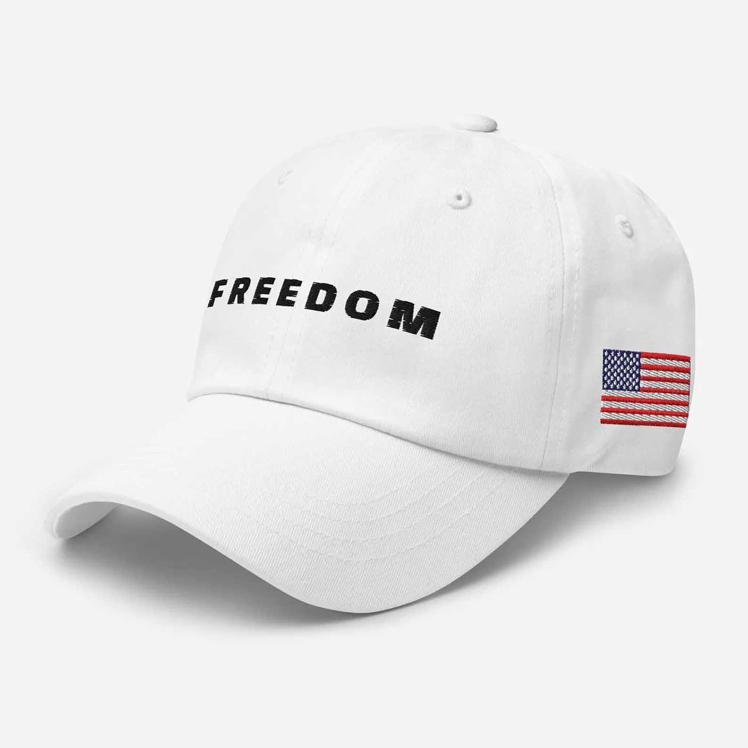 Freedom Embroidery Snapback Trucker Cap, Freedom Memorial Caps, Supporters Gift for Fans White,Black