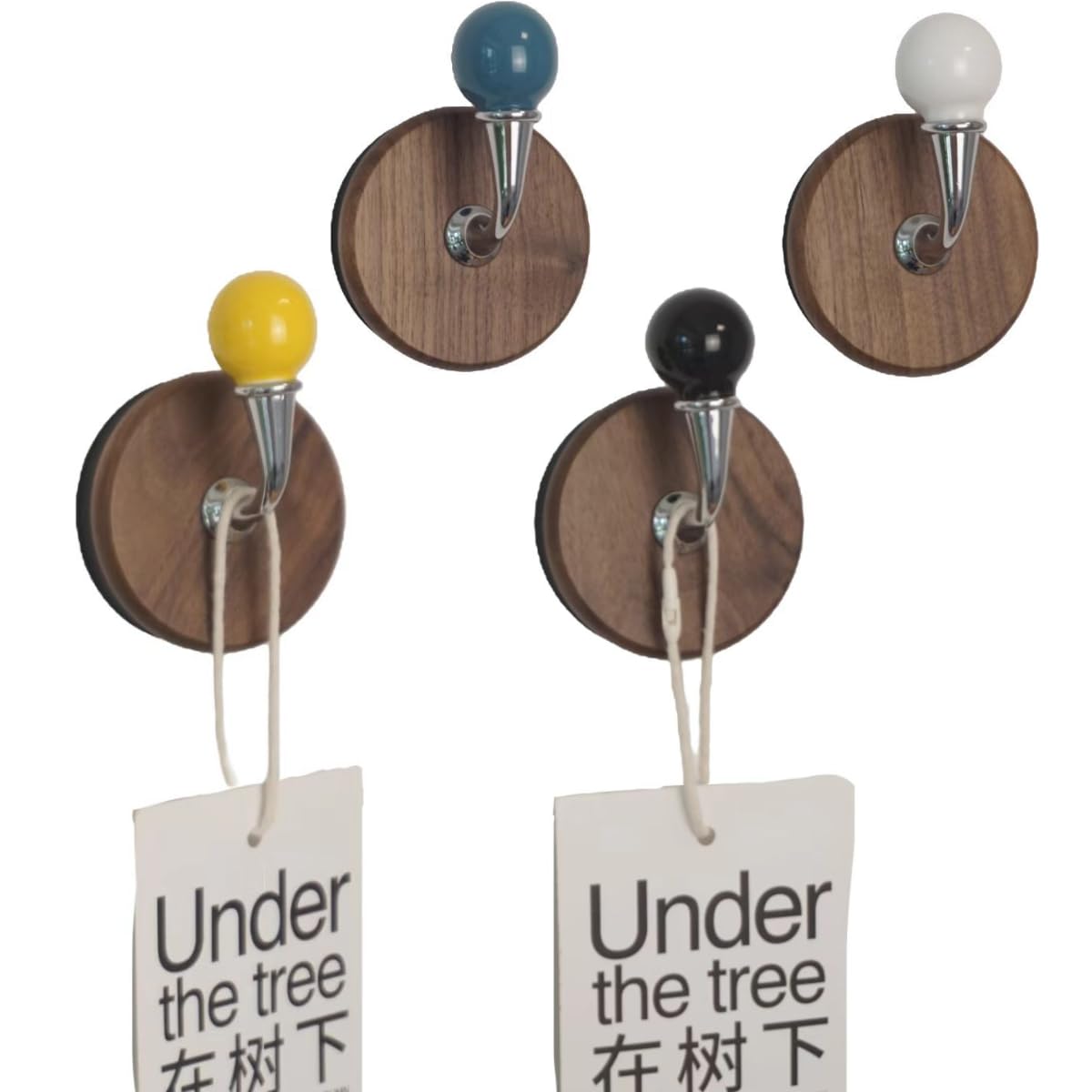 4 Pcs Colorful Magnetic Hooks Heavy Duty Magnet Hook Strong Neodymium Magnetic Coat Hooks Magnetic Hanger for Refrigerator, Metal Door, Locker for Hanging Towel, Coat, Bag, Umbrella (Q)