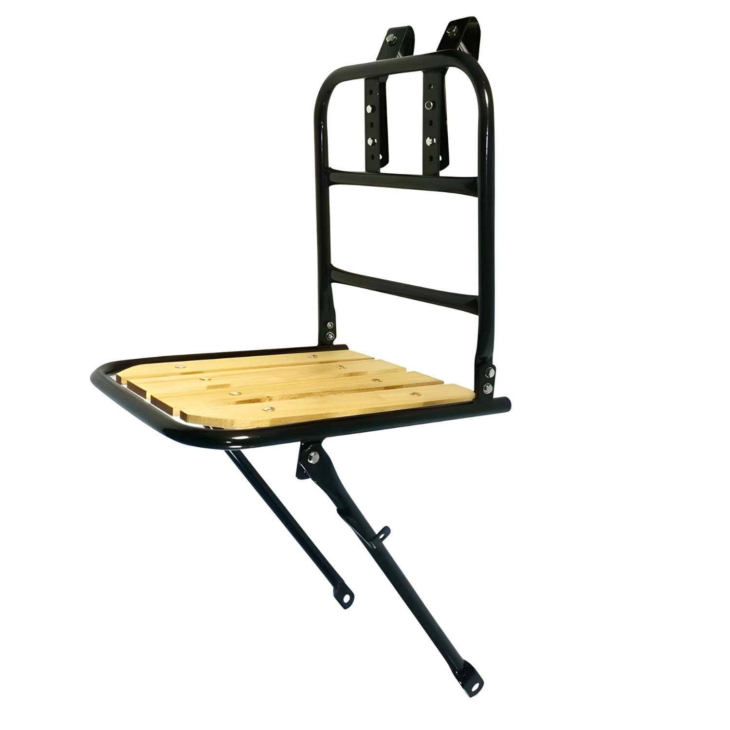 Red Loon Porte-Bagages Avant pour Vélo Hollandais | Loader en Acier/Bois avec Support en Bois