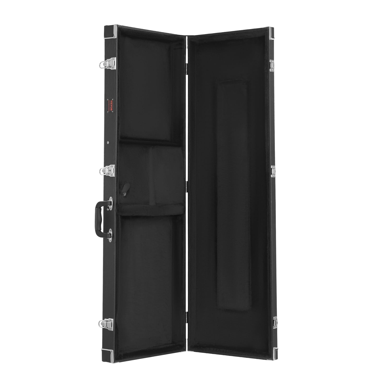 VEVOR Étui Guitare Basse Rigide Rectangulaire 1220 mm avec Verrouillage à Clés, Poignée, Rembourrage en PVC, Doublure Souple, Résistants à l'eau, pour Guitares Basses de 39-46,5 po 99-118 cm, Noir