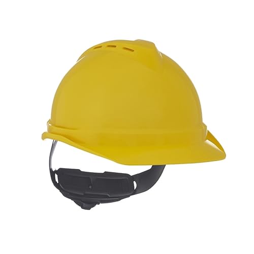 Miniatura 3 de MSA 10034018 V-Gard 500 Gorra de seguridad estilo tapa con suspensión de trinquete Fas-Trac III  Carcasa de polietileno protección superior contra