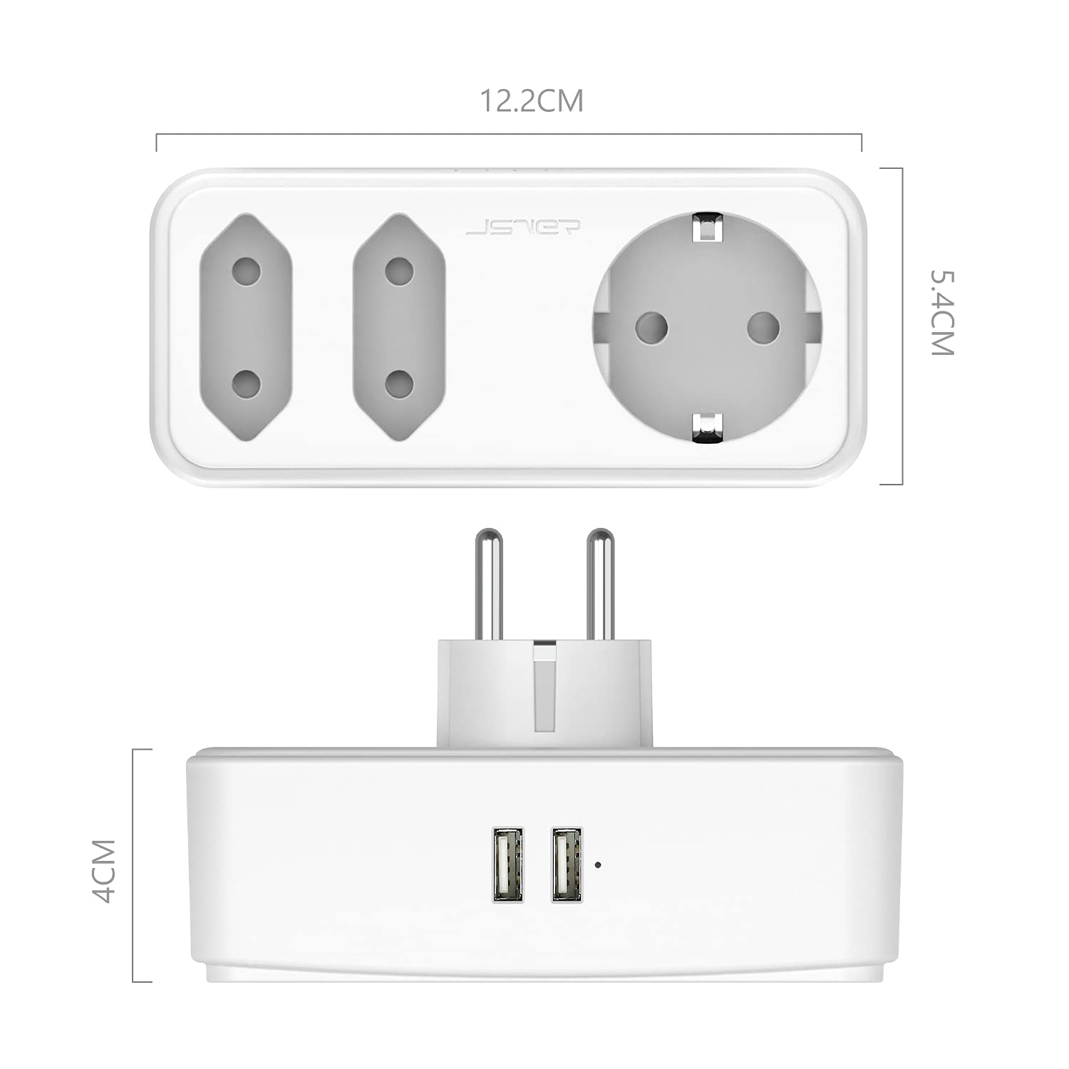 Jung Basiselement - USB wandcontactdoos USB15CASW Zwart