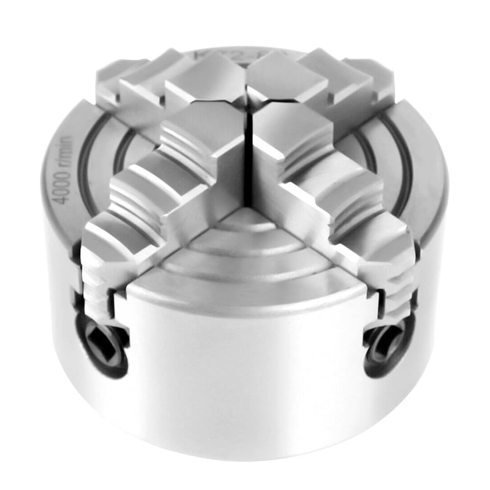 SIKUAI 80 mm 3" n.º K72-80 Mandril de torno reversible de 4 mordazas independiente Accesorios para máquinas de torneado Acero plateado Para máquinas de rectificado/taladrado/fresado