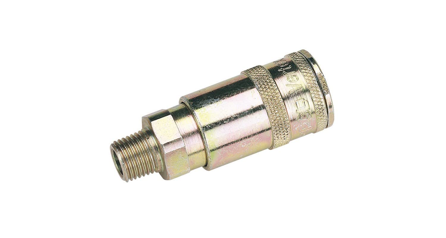 Draper 51385 Vertex Taper Air Line Coupling with Male Thread, 1/4" BSP