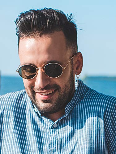 18 Pieces Men Hinged Hoop Dangle Earrings Stainless Steel Dangle Huggie Hoop Earrings Long Chain Pendant Earrings With Feather Leaf Bar #TOP4