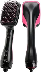 Escova Secadora Elétrica 127V Rosa Com Ajuste De Potência E Cerdas Desembaraçantes – Seca, Alisa E Modela Cabelos Rapidamente Com Brilho, Volume Controlado E Resultado Profissional Em Casa