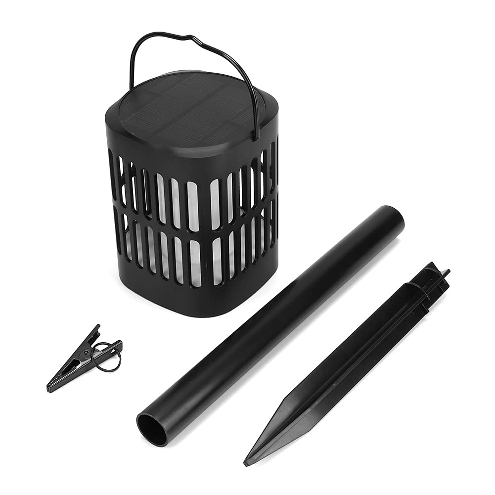 Marhynchus Lampada Solare da Giardino Lanterna Sospesa in ABS, Confezione da 2, 96 LED, Bianco Caldo, Tremolante, Solare, IP65, Ricaricabile Tramite USB, per Giardino, Prato, Patio, Parco, Arredamento