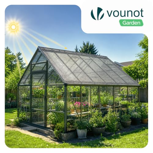 Red de sombreo exterior UV transpirable VOUNOT que regula el calor en el patio 5