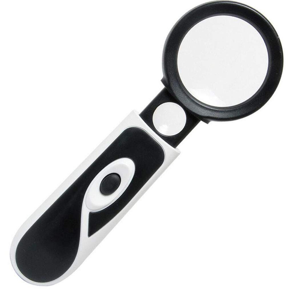 Lupa de Mano telescópica 3.5 / 20X Lupa LED de Doble tasa de Mano