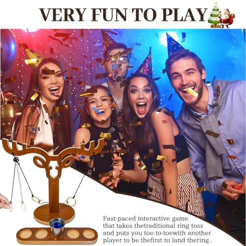 Large-Ring-Toss-Game-for-Adults-KidsHook-and-Shoot-Leaders-Christmas-Deer-Ring-toss-Styling2-Players-Handmade-Wooden-Swings-Fast-paced-Interactive-Family-Outdoors Large Ring Toss Game for Adults KidsHook and Shoot Leaders Christmas Deer Ring toss Styling2 Players Handmade Wooden Swings Fast paced Interactive Family Outdoors