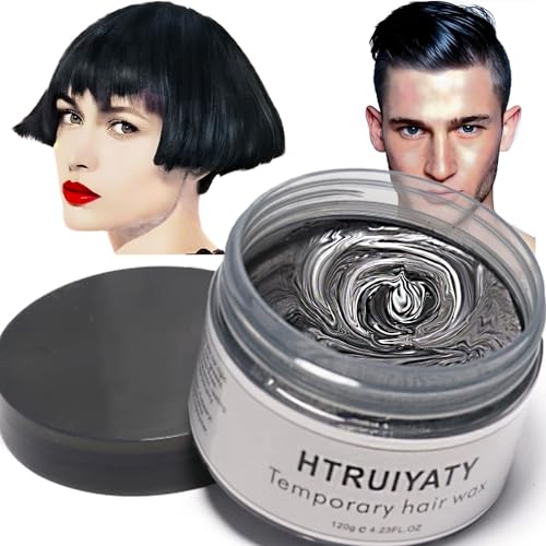 Cera per Capelli di Colore Nero, Modellamento Temporaneo di Una