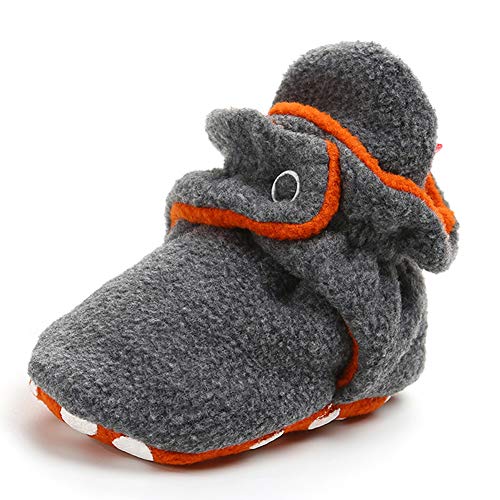 Mybbay Newborn Baby Boy Girl Fleece Booties Slippers Infant Toddler First Walkers House Socks Crib Shoes