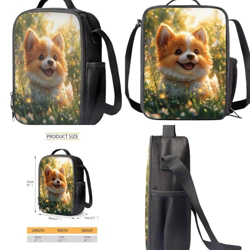 doginthehole Cute Corgi Backpack for School Girls 10-12 Lightweight Backpack with Matching Lunch Box for Girls 4 Pcs Girls School Bag Set for Elementary School Middle School 17inch Bookbag3