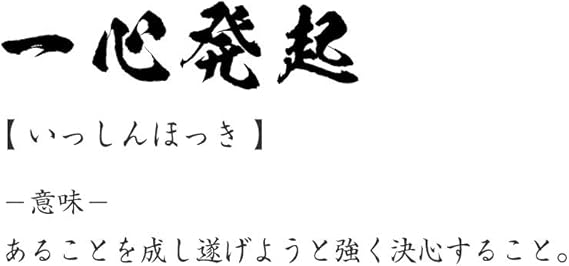 Amazon 一心発起 いっしんほっき オリジナル Tシャツ 書道家が書く プリント Tシャツ 四字熟語 メンズ レディース キッズ オリジナルプリント 通販