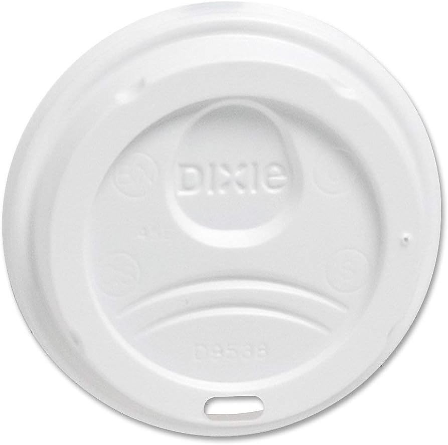 DXE9538DXPK - Dixie WiseSize, Fits 8 Ounce Hot Drink Cups, White, 100 Lids