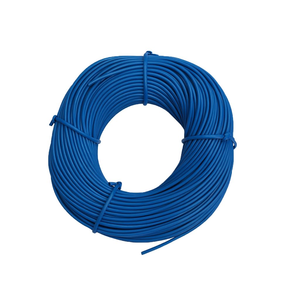 KRIONKART PVC Marking Sleeve, Ferrule Printing Wire Tube Label with 3.5 mm Inner Diameter for Printing Machine - 100 Meter Full Tube Blue