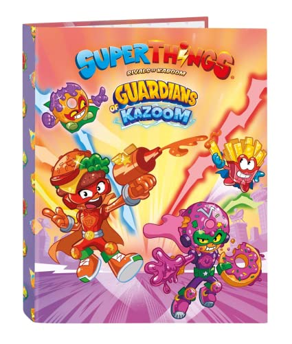 Safta - Folder Folio 4 ANI.Mixed Superthings Guardians of Kazoom 26,5X33X4Cm, Multicolor (512270067), multicoloured