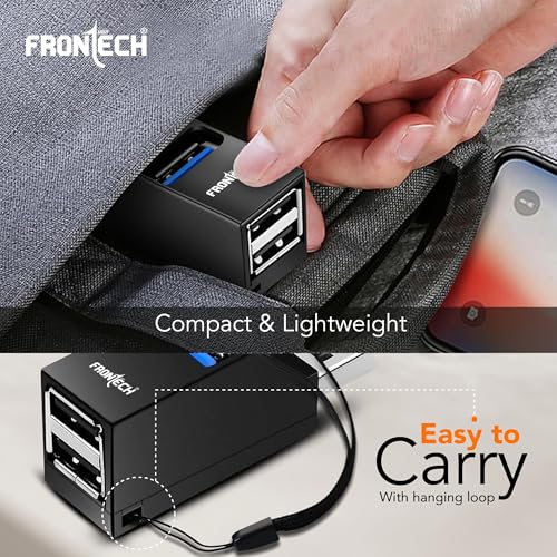 Image of Frontech USB Hub | High-Speed USB 3.0 & 2.0 | Expand Your Ports | Blazing Fast Data Transfer & Compact Design | Backed by 1 Year Warranty (NC-0036)