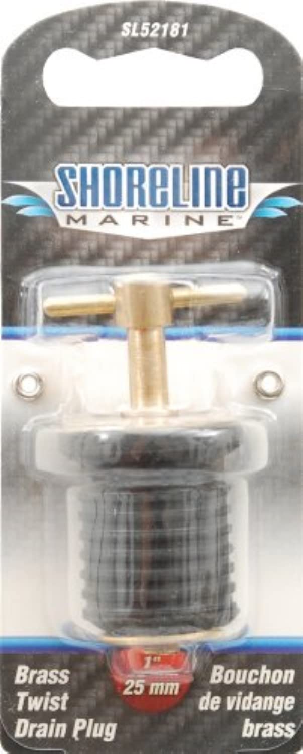 Shoreline Marine Drain Brass Twist Plug, 1-Inch
