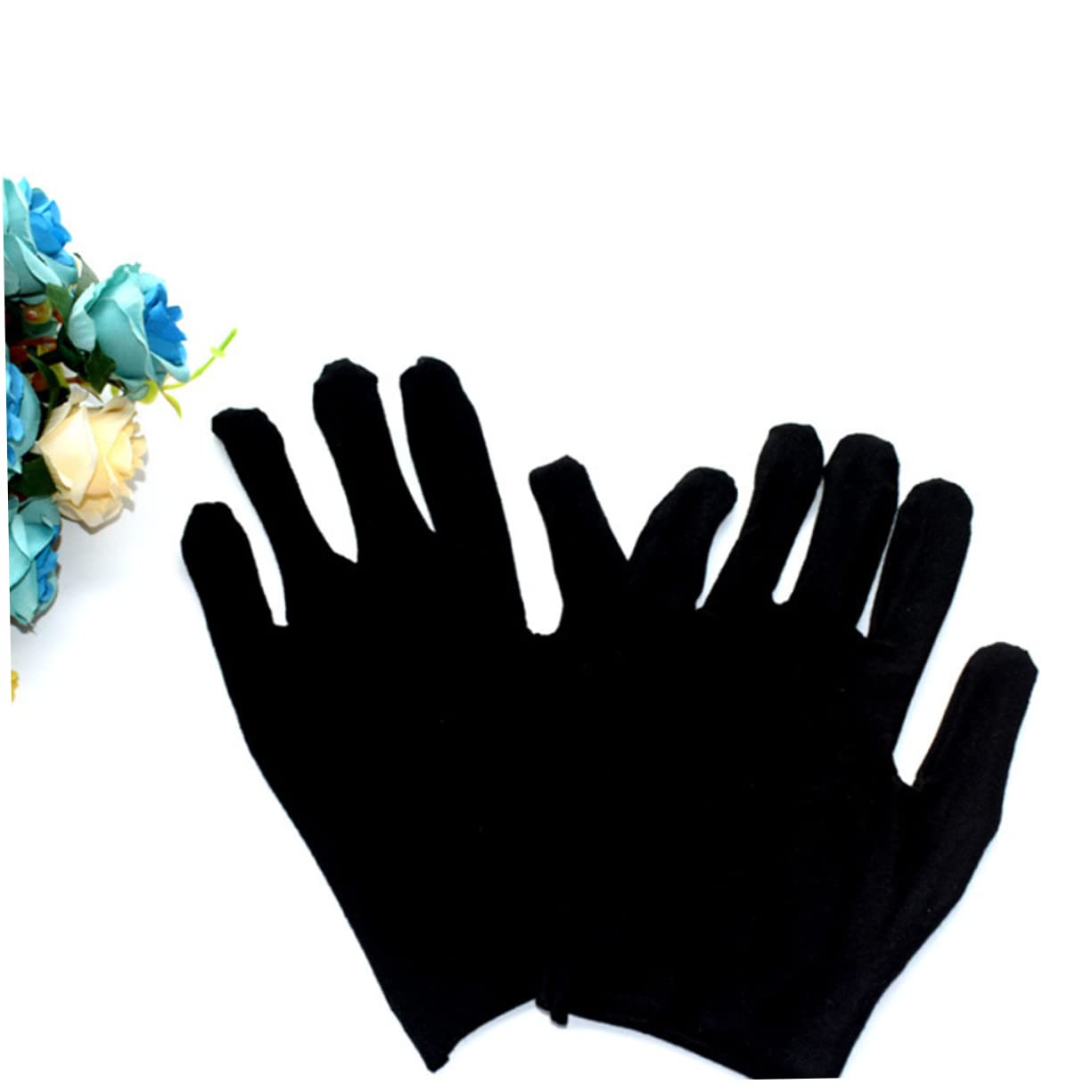 FRCOLOR Guanti di Cotone Neri 12 Paia, Leggeri, Protezione Mani