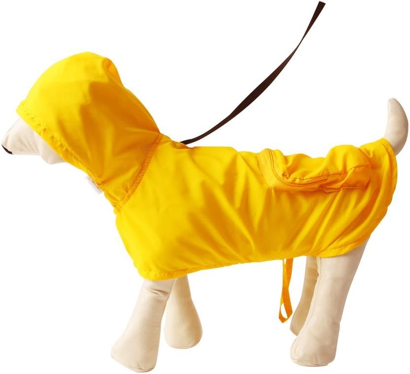 Royal Wise Dog Raincoat Waterproof Clothes Puppy Rain Poncho with Removable Hood for Dogs