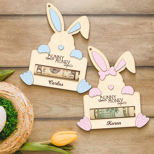 Easter Money Holder, Easter Basket Stuffers With 3 Free Bunny Tags, Easter Gifts for Teens, Easter Gifts for Adults, Money Holder for Gift, Easter Bunny Money Gift (Style 5)3
