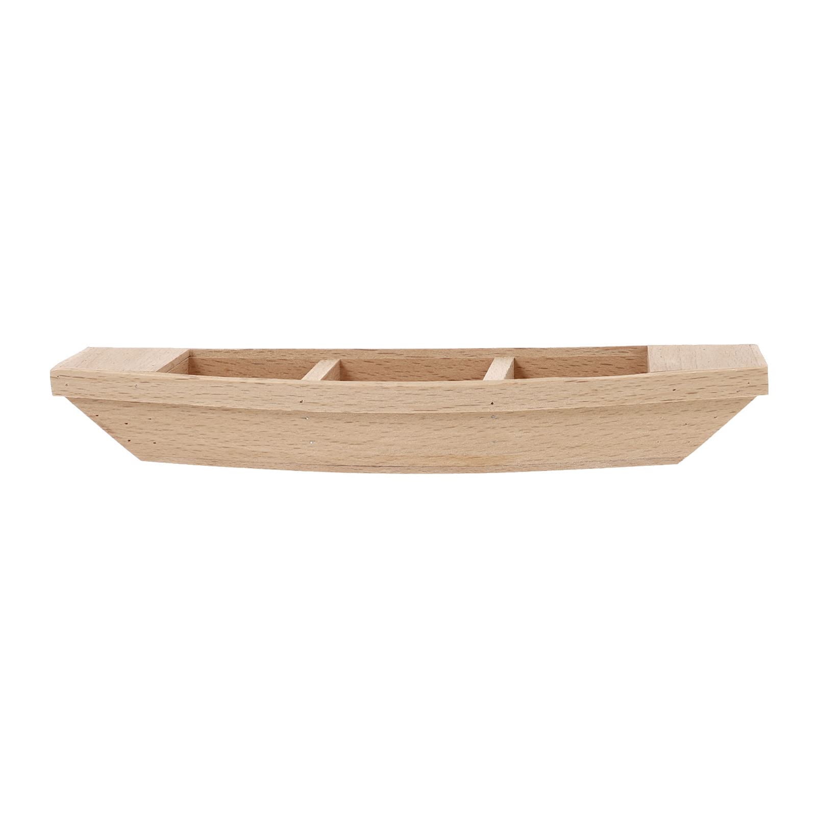 Kisangel Miniature Unfinished Row Boat - Wooden Mini, Outdoor Toys with Oars and Canoe Model Design