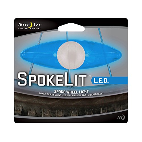 Nite Ize Spokelit Led Spoke Light - Best Bicycle Lights For Safety And Visibility - Steady Glow Or Flash, Blue