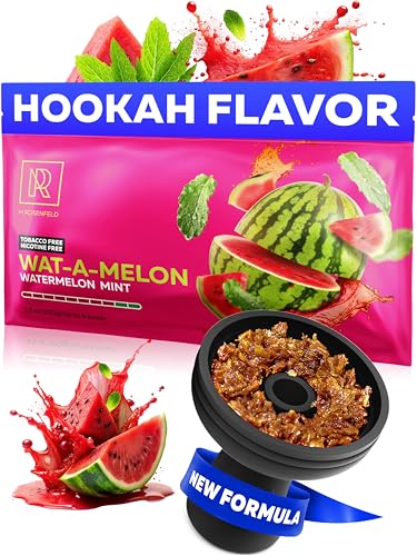 Hookah Flavor Watermelon Mint Herbal - Hookah Shisha Tobacco Free Molasses - 2.8 ounce - 80 Gram of Hookah Tobacco & Nicotine Free with Real Organic Shisha Hookah Flavors - Watermelon Mints