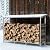 LIANTRAL 4ft Firewood Rack Outdoor with Cover, Heavy Duty Metal Fire Wood Storage Rack for Indoor Outdoor, Log Holder Stand for Fireplace