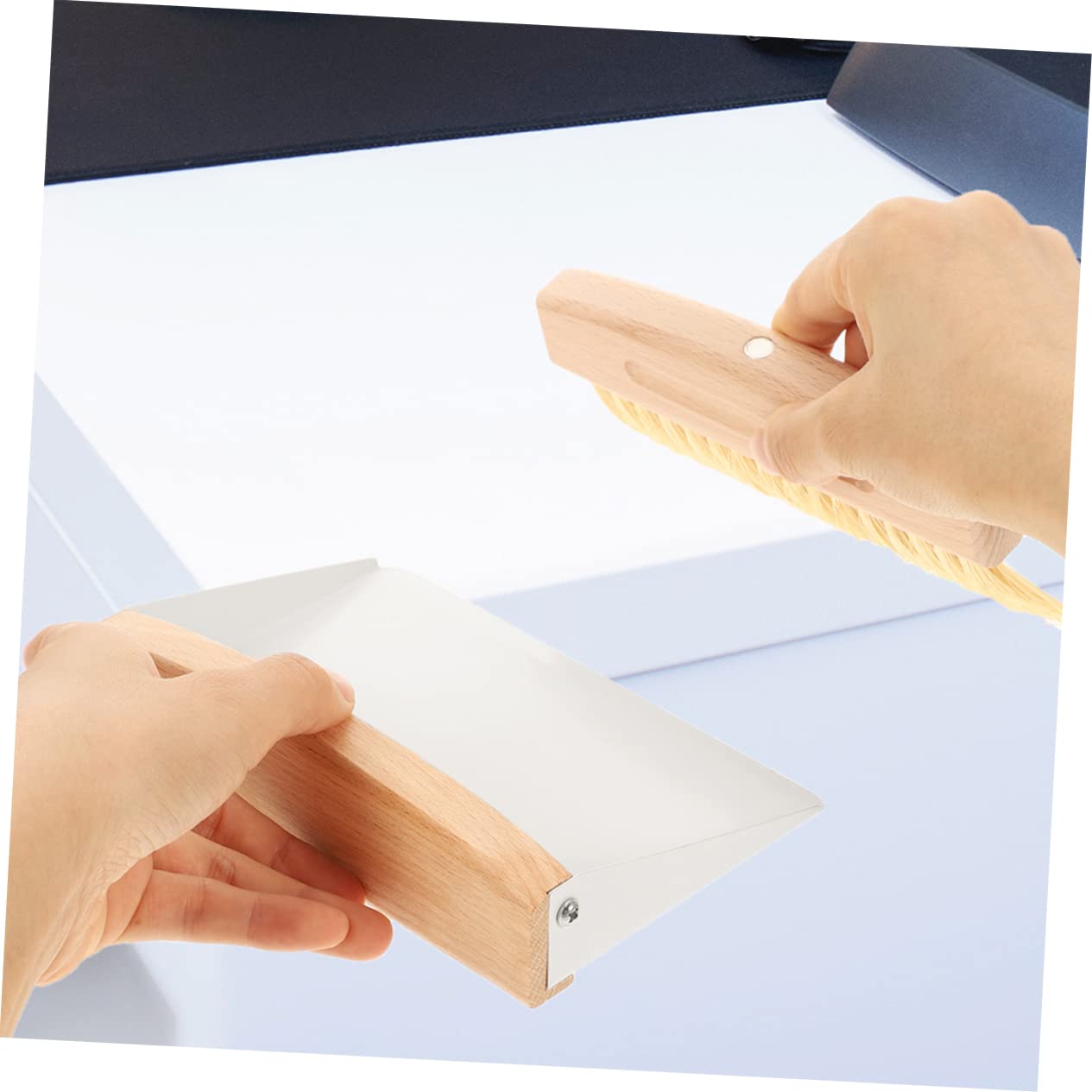 minkissy 2 Sets Small Desktop Broom Table Crumb Sweeper Auto Interior Cleaner Car Interior Cleaner Detailing Brush Computer Keyboard Brush Computer Keyboard Cleaner Cars Suite Mini Nylon