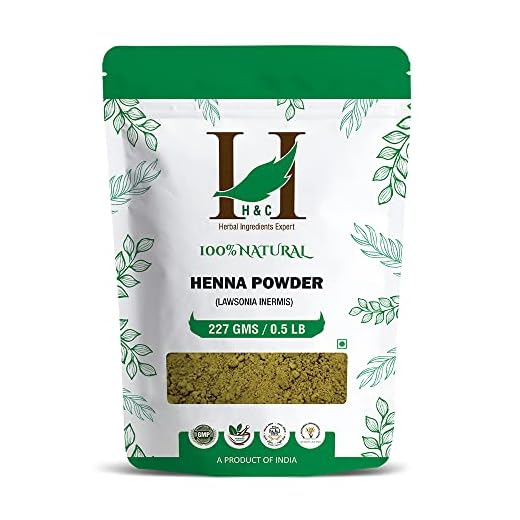 H&C 100 % de puro polvo de henna natural (Lawsonia Inermis) 227 g para el cabello.