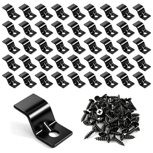 Table Top Fasteners, Z Clips for Table Tops 40 Packs (Black)