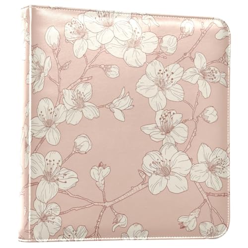 Álbum de fotos autocollante DIY Scrapbook Album Flores de Cerezo, Carpetas de 3 anillos, Libro de fotos de 40 páginas 8x10 para recuerdos miniatura 1