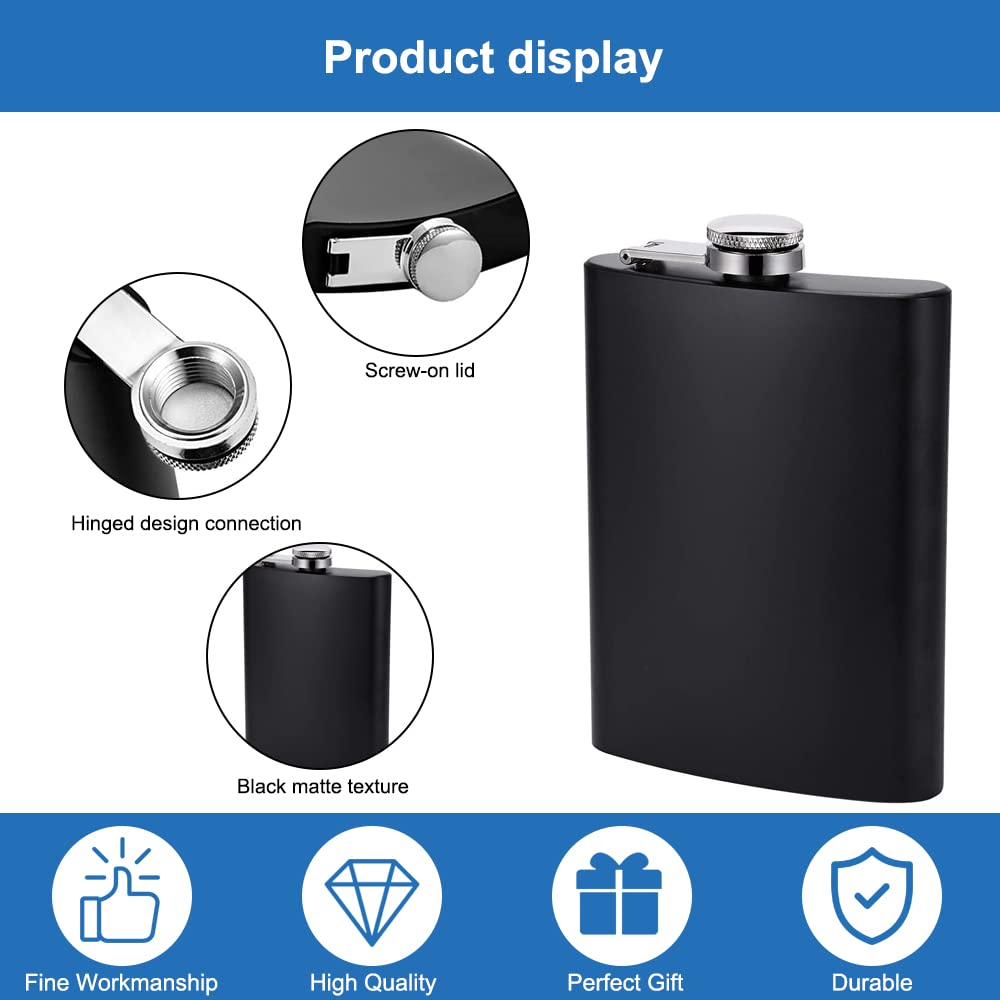 Fiaschetta In Acciaio Inox 240ml - Portatile, Per Whisky E Liquori, Ideale Per Outdoor - Foto 5