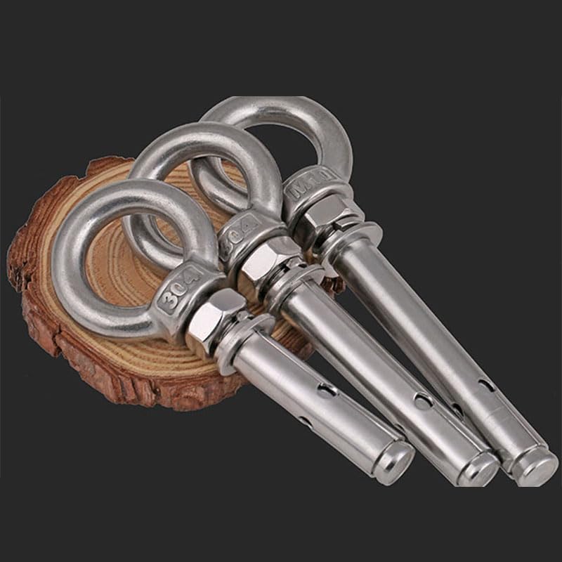 Pernos de anclaje de manga de hormigón M6 de 6mm, pernos de expansión de ojo de elevación de acero inoxidable 304, 1 unidad(M6X50mm-1pcs)