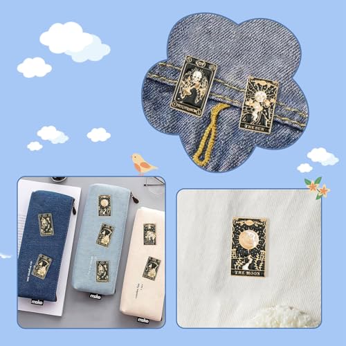 Image of Airssory Mixed Styles Bee Flower Tarot Ribbon Travel Theme Alloy Brooches Pins for DIY Clothes Backpack Hats Jackets Craft