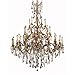 Elegant Lighting 9245G54FG/SA Rosalia Collection 45-Light Large Hanging Fixture with Swarovski Spectra Crystals, Gold Finish