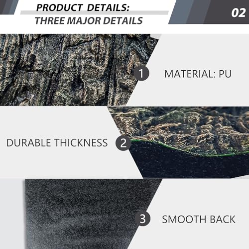 Image of 17.7x11.8in Rock Terrarium Background,3D Reptile Tank Background Board,Amphibian Stereo Backdrop Wall,Lizard Snake Gecko Spider Fish pet silo Background Decorative Panel(Paleyellow)