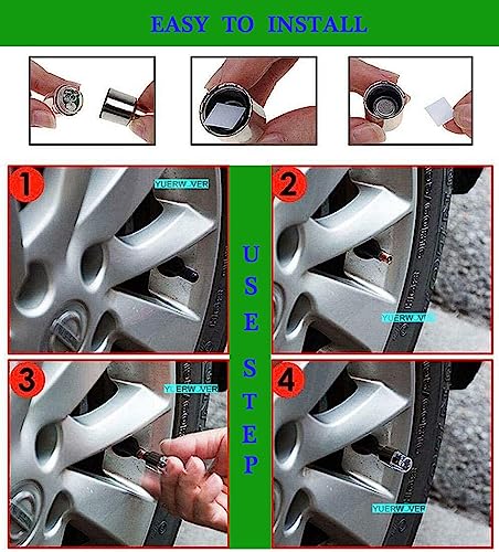 YUERWOVER 8 Pack LED Bike Wheel Lights Car Tire Valve Stems Caps Bicycle Motorcycle Waterproof Tyre Spoke Flash Light Cool Reflector Accessories for Men Women Kids (Multicolor)
