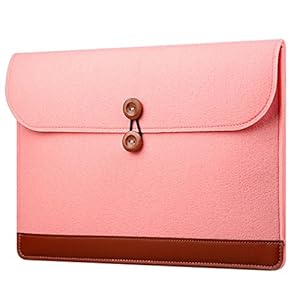 12 Zoll Mode Papiersäcke Stil Filzstoff Tasche Laptoptasche Aktentasche Notebooktasche für/Notebook Computer/Ultrabooks/MacBook Pro/MacBook Air Pink