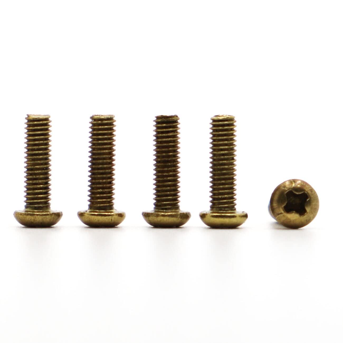 WUUKEPSG 20/50Pcs M2 M2.5 M3/M4 M5 M6 Gb818 Copper Brass Round Phillips Pan Headhine Screw Bolt Length 4/5Mm/5Mm/M2.5 50Pcs