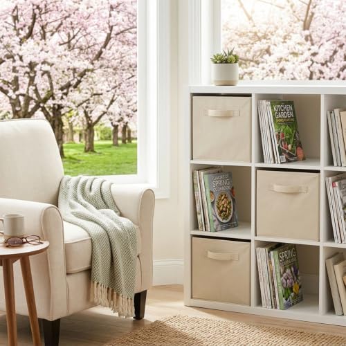 powerking Aufbewahrungsbehälter, 6-Pack faltbare Stoff-Aufbewahrungswürfel und Stoff-Speicher-Organizer-Schublade – Ansicht 5
