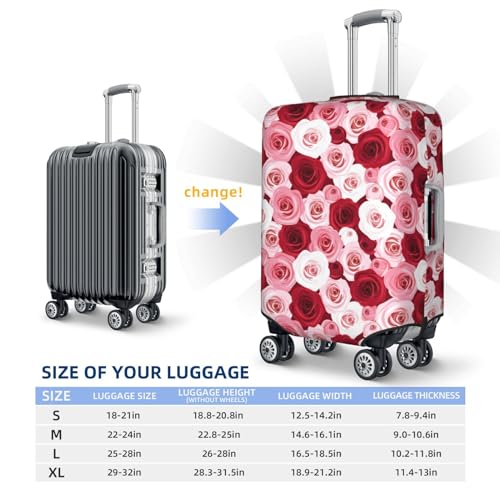 Travel Luggage Cover - Rose Washable Suitcase Covers Protector Fits 18-32 Inch Luggage4