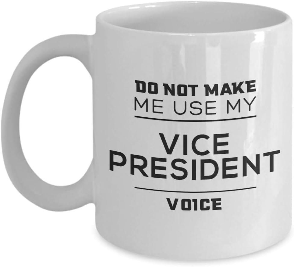 Funny Vice President Coffee Mug for Coworkers, Unique Gift from Friends, Humorous Gifts for Men and Women