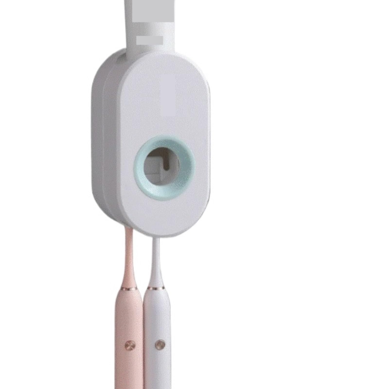 Portacepillos De Dientes para Baño Y Ducha Dispensador De Pasta Dientes Y Soporte For Cepillos, Estante Almacenamiento Sin Perforación(White)