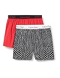 Calvin Klein Herren Slim Fit, 2 Stück Boxershorts, Star Stamp_Black/ Exact Heather, XL
