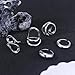 ANGLEQUEEN Chunky Silver Rings for Women Open Stacking Knuckle Silver Rings Set Minimalist Irregular Statement Rings Silver Jewelry for Women Silver Accessories Fashion Rings for Women