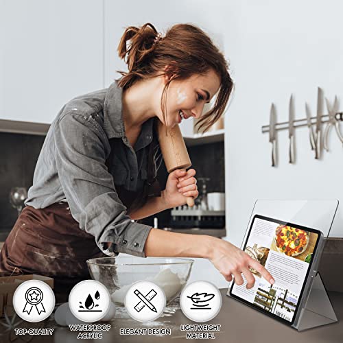 Srenta Durable Acrylic Cookbook Stand Transparent Easy Viewing Ipad/Tablet Holder, Great For Cooking/Baking Without Making Your Cook Book Dirty. #TOP6